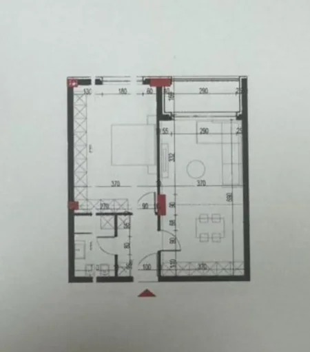 Tirane, shitet apartament 1+1 Kati 4, 80 m² 70.200 € (Paskuqan)