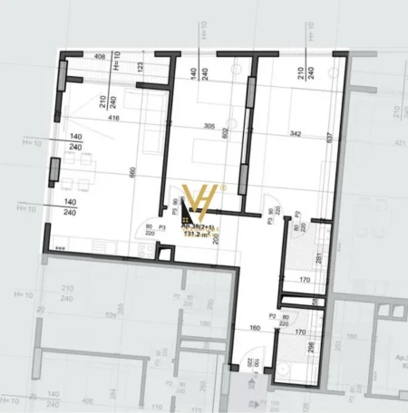 Tirane, shitet apartament 2+1+Ballkon Kati 6, 132 m² 244.500 € (BULEVARDI I RI)