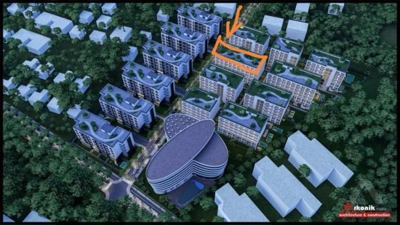 Golem, shitet apartament 1+1+Ballkon Kati 4, 70 m² (Golem)