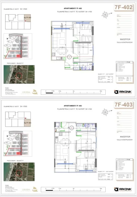 Golem, shitet apartament 1+1+Ballkon Kati 4, 70 m² (Golem)