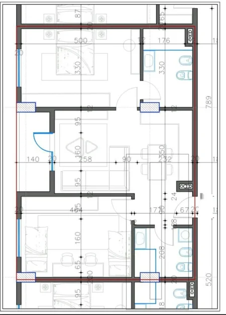Tirane, shes apartament 2+1 Kati 4, 96 m² 84.000 € (kamez)
