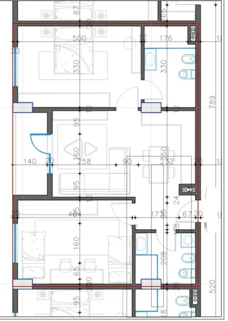 Tirane, shes apartament 2+1 Kati 4, 96 m² 84.000 € (kamez)