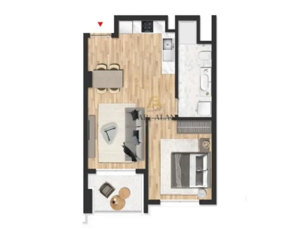 Golem, shitet apartament 1+1 Kati 2, 57 m² 74.900 € (Golem)