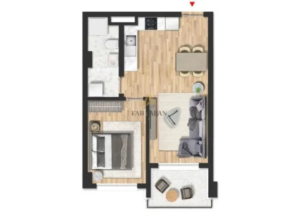 Golem, shitet apartament 1+1 Kati 2, 50 m² 67.000 € (Golem)
