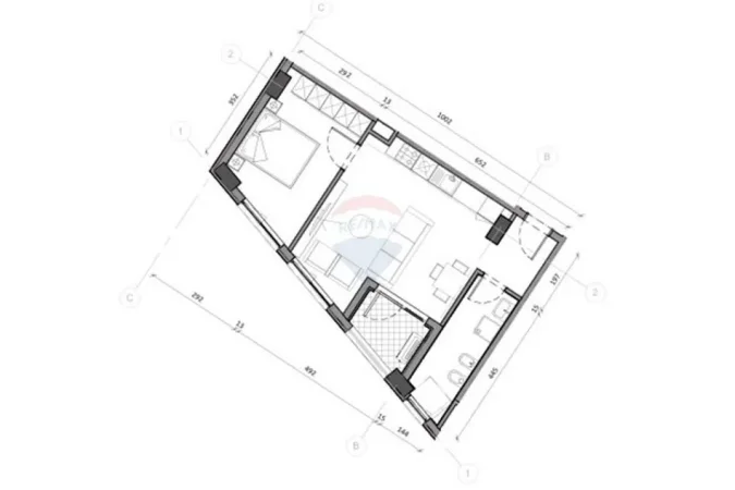 shitet , 55 m² 102.000 € (Apartament 1+1 ne Shitje - Rezidenca Kaimi)