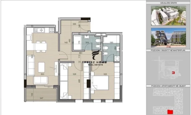 Tirane, shitet apartament 2+1+Ballkon Kati 2, 105 m² 105.000 € (UNIVERS CITY)