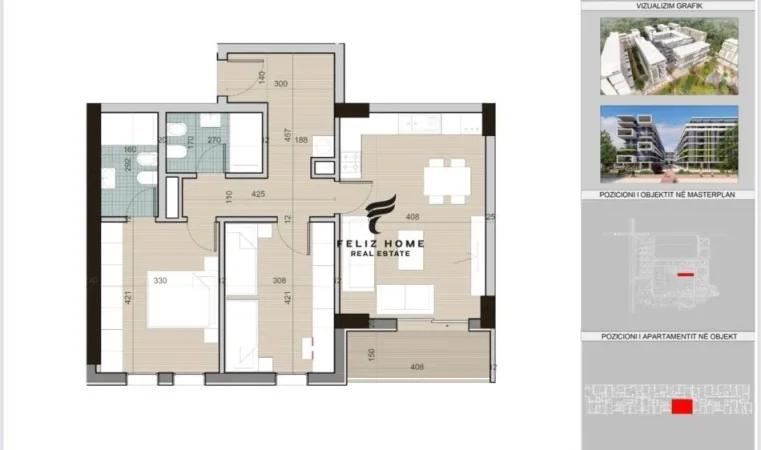 Tirane, shitet apartament 2+1 Kati 2, 110 m² 115.000 € (UNIVERS CITY)