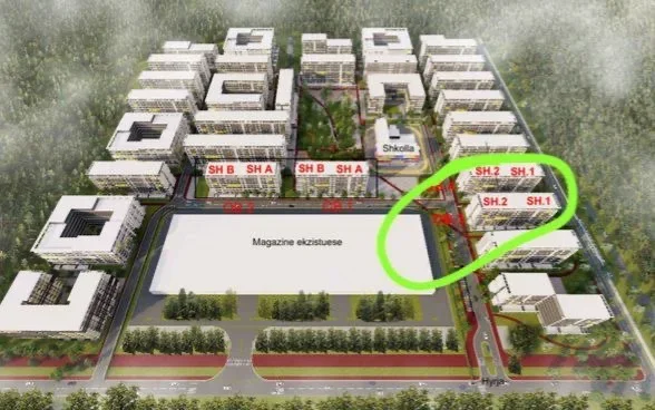 Tirane, shitet 3+1+Ballkon Kati 0, 218 m² 170.000 € (Univers City)