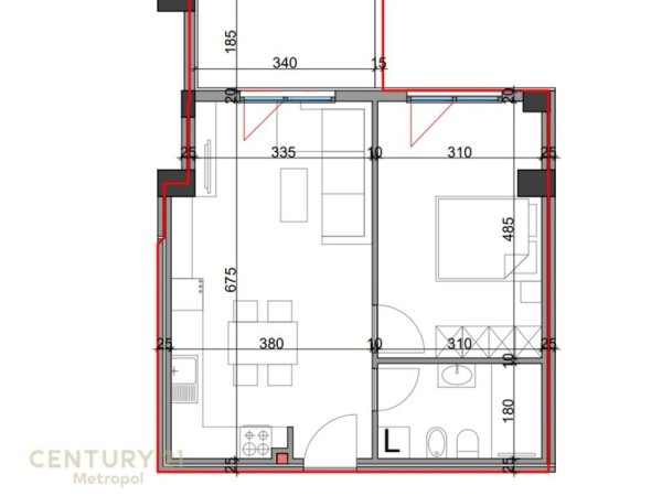 Tirane, shes apartament 1+1+Aneks+Ballkon Kati 3, 70 m² 116.000 € (Javer Malo)