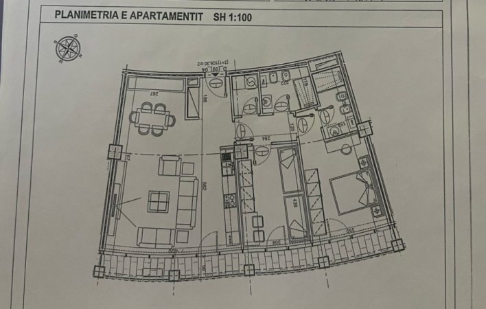 Tirane, jepet me qera apartament 2+1+Aneks+Ballkon Kati 9, 125 m² 1.300 € (Lake View)