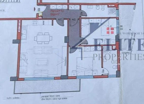 Tirane, shitet apartament 2+1+Ballkon Kati 4, 119 m² 137.000 € (Yzberisht)