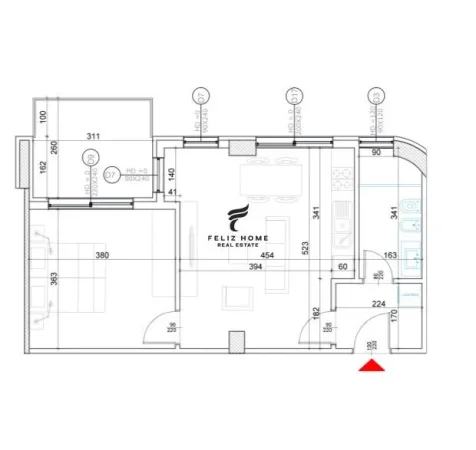 Tirane, shitet apartament 1+1+Ballkon Kati 3, 71 m² 142.000 € (LIQENI THATE)