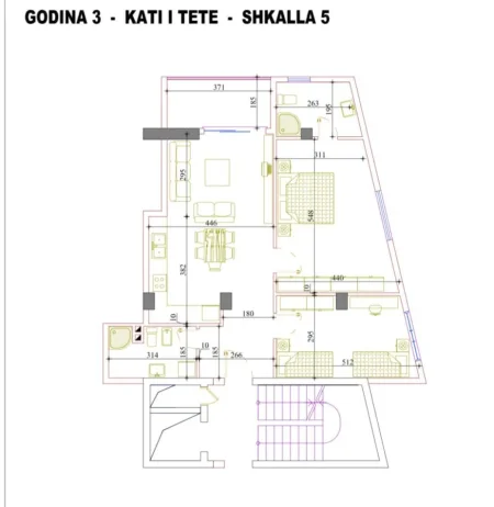 Tirane, shitet apartament 2+1 Kati 8, 106 m² 125.000 € (Fratari, Astir)