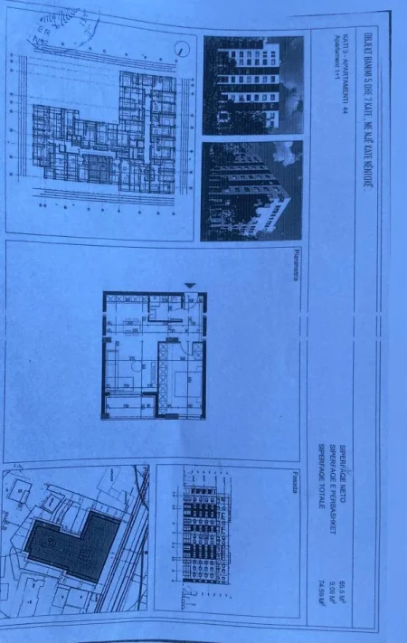 Tirane, shitet apartament 1+1+Ballkon Kati 4, 74 m² 97.000 € (PASKUQAN)