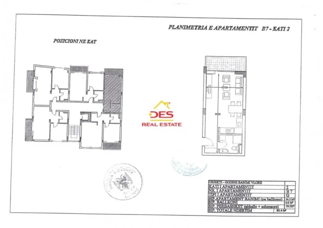 Vlore, shitet garsonier Kati 2, 50 m² 100.000 € (Rruga Aleksandër Moisiu)