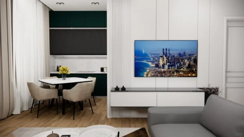Tirane, jepet me qera apartament 2+1+Aneks+Ballkon Kati 6, 105 m² 900 € (River Residence)