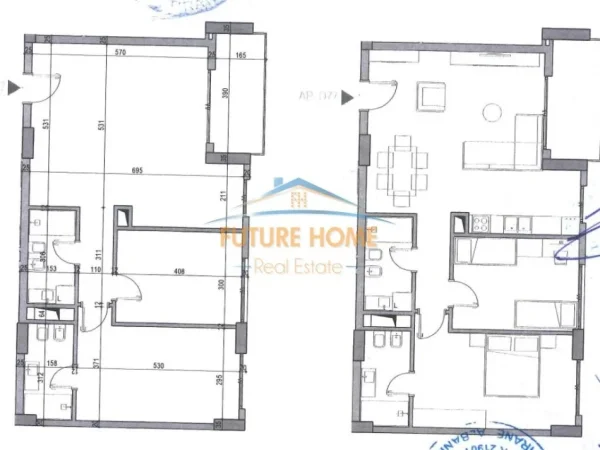 Tirane, shitet apartament 2+1 Kati 7, 156.100 € (156100)