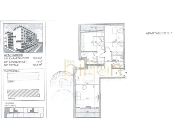 Tirane, shitet apartament 2+1 Kati 2, 125 m² 124.500 € (Laknas, Tirana County, Albania)