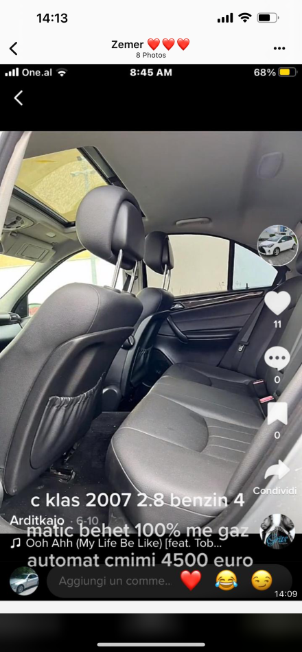 Durres, shitet makine Mercedez-Benz Benzin, gri metalizato automatik Kondicioner 26.000 km 5.000 €