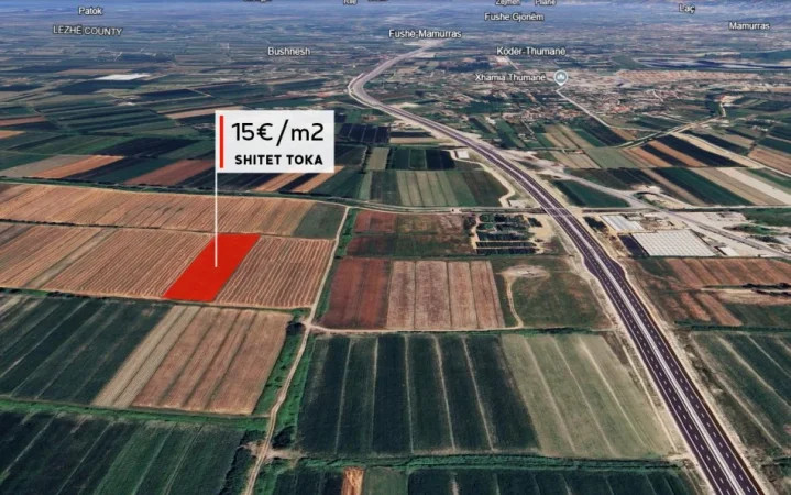 Fushe Kruje, shitet toke , 8.400 m² (Thumane-Kashar)