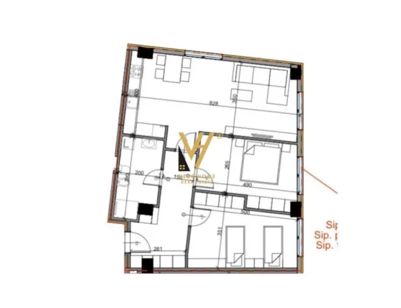 Tirane, shitet apartament 2+1+Ballkon Kati 8, 105 m² 122.850 € (PASKUQAN)