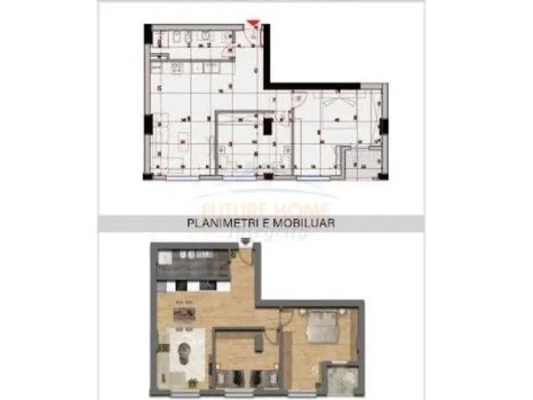 Tirane, shitet apartament 2+1 Kati 5, 92 m² 255.000 € (Komuna E Parisit)