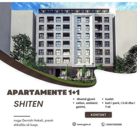 Tirane, shitet apartament 1+1 Kati 1, 57 m² 91.000 Euro (Shkolla e Kuqe)