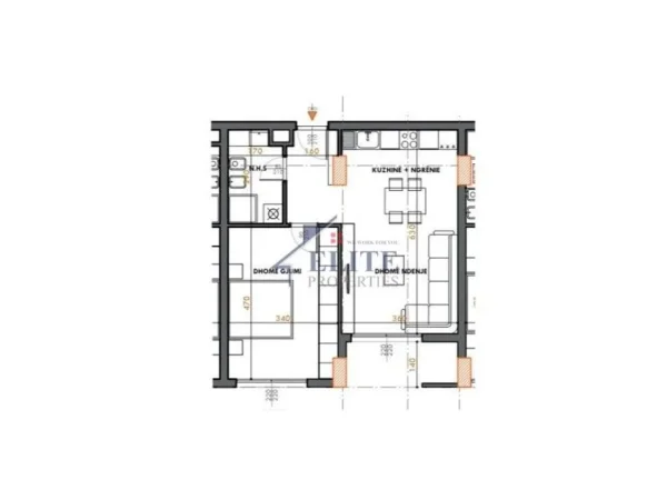 Tirane, shitet apartament 1+1+Ballkon Kati 9, 71 m² 105.900 € (Ish Fusha e Aviacionit)