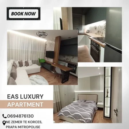 Korce, jepet me qera apartament 1+1+Ballkon Kati 1, 60 € (Rruga Thimi Mitko Korce Albania)