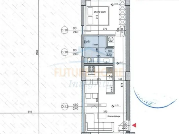 Durres, shitet apartament 1+1 Kati 1, 61 m² 214.500 € (Durres Turquoise Marina)