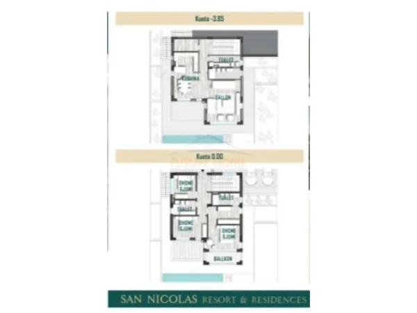 Vlore, shitet Vile ne plazh 2 Katshe Kati 2, 219 m² 1.250.000 € (San Nicolas, Palasë.)