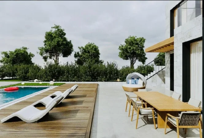 SHITET VILE: 📍 (DHERMI - SAN NICOLAS - PALASE)+3wc+2 Poste Parkimi  -- 258 m² ((928.000 Euro))  🍭