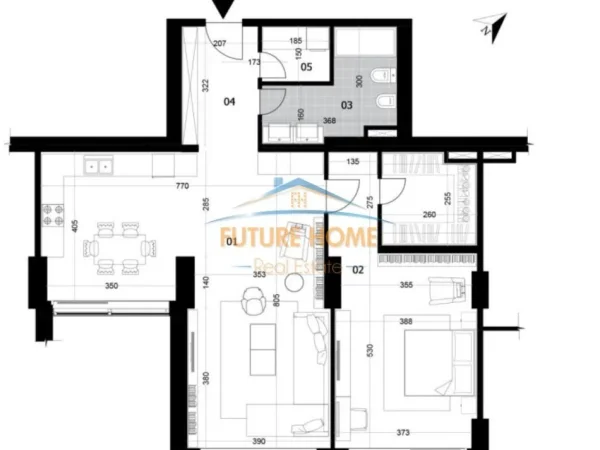 Tirane, shitet apartament 1+1 Kati 21, 138 m² 594.489 € (Rruga e elbasanit)