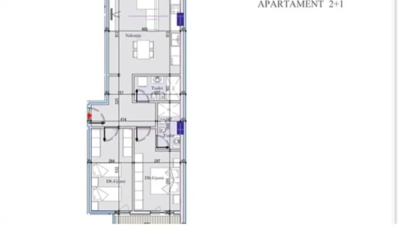 Tirane, shitet apartament duplex 2+1 Kati 1, 106 m² 117.000 € (Ish dogana)