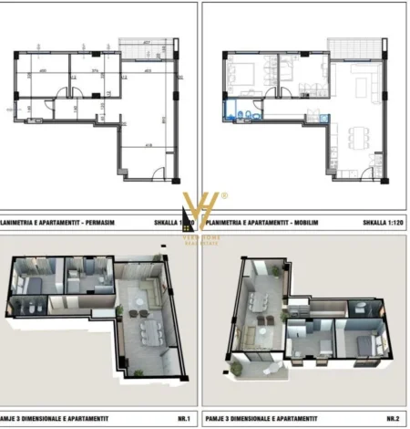 Tirane, shitet apartament 2+1+Ballkon Kati 1, 108 m² 162.000 € (FRESK)
