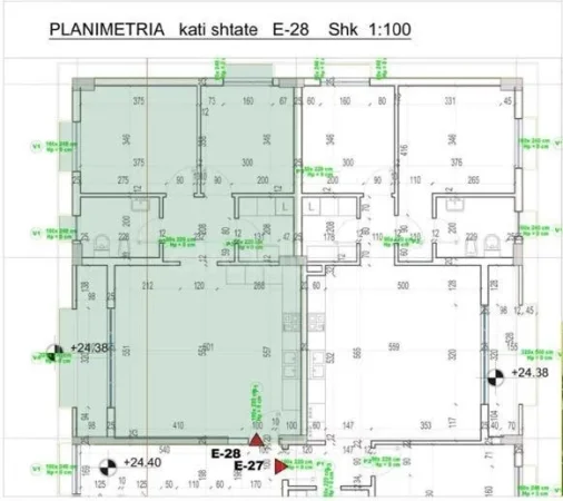 Tirane, shes apartament 2+1 Kati 7, 99.07 m² 154.650 € (Xhanfize Keko)