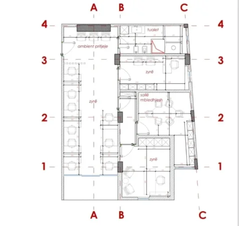 Tirane, jepet me qera apartament 3+1+Ballkon Kati 4, 120 m² 1.700 € (ARENA CENTER)
