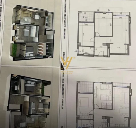 Tirane, shitet apartament 2+1+Ballkon Kati 2, 89 m² 134.250 € (FRESKU)