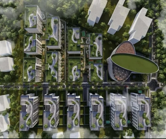 Golem, shes apartament 1+1+Ballkon Kati 1, 79 m² 95.000 € (Liburna Residence, Golem)