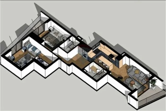 Sarande, shes apartament 2+1+Ballkon Kati 4, 103 m² 160.000 € (APARTAMENT 2+1+2+2 BALLKONE PER SHITJE NE SARANDE!)
