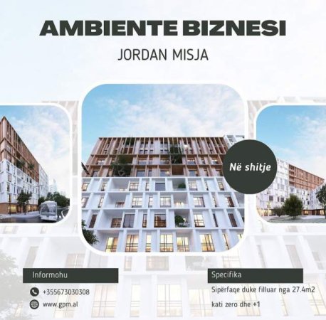 Tirane, shitet dyqan Kati 0, 28 m² 4.000 Euro/m2 (Rruga Jordan Misja)