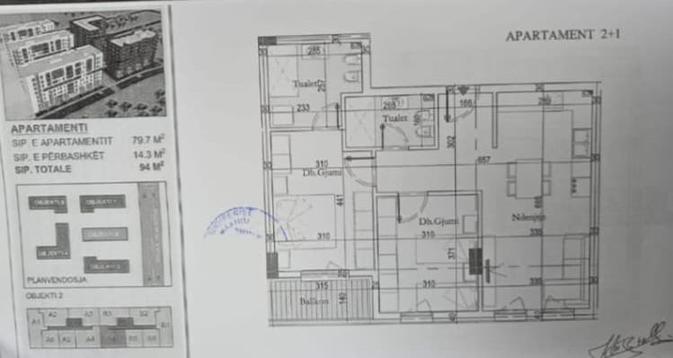 Tirane, shitet apartament 2+1+Ballkon Kati 6, 94 m² 112.800 € (29 Nentori)