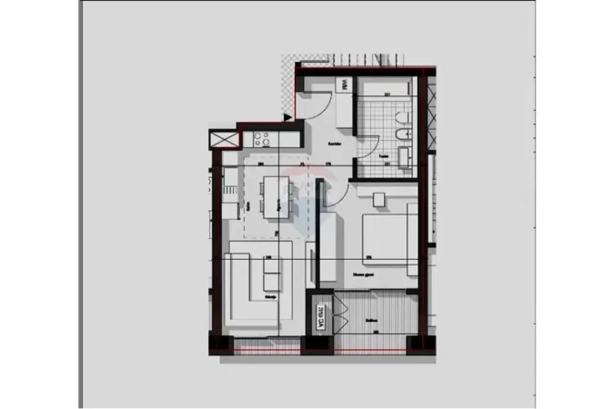 Tirane, shitet apartament 1+1+Ballkon Kati 20, 87 m² 225.700 € 