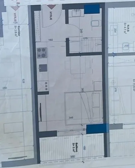 Durres, shitet garsonier 1+1 Kati 6, 37 m² 40.400 € (golem prane hotel flower)