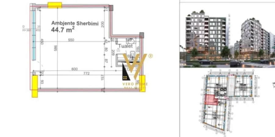 Tirane, shitet dyqan Kati 0, 79 m² 280.000 € (BULEVARDI RI)