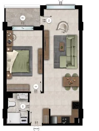 Durres, shitet apartament 1+1 Kati 6, 72 m² 93.873 € (Apartament 1+1 Rezidenca MONTEVIDEO Ne Golem ne Durres)