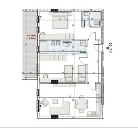 Tirane, shitet apartament 2+1 Kati 2, 114 m² 100.000 € (Paskuqan)