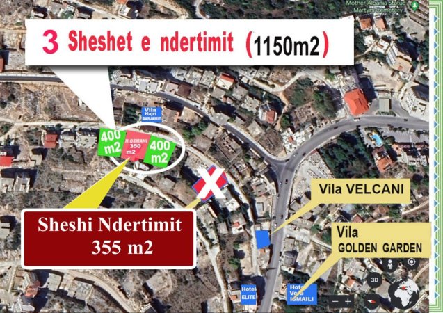 Sarande, shitet truall ne bregdet , 355 m² , Cmimi 500 Euro/m2