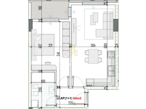 Dy apartamente 1+1 për shitje tek Green Residence, Kamëz! 800€/m2