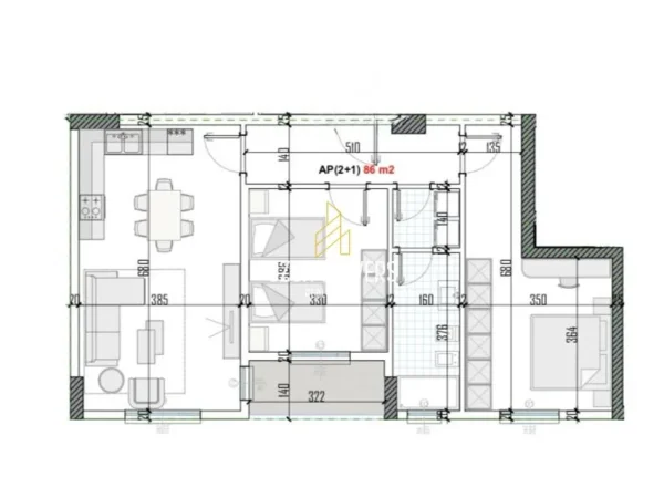 Tirane, shitet apartament 2+1+Ballkon Kati 4, 92 m² 73.224 € (Green Residence, Kamez)